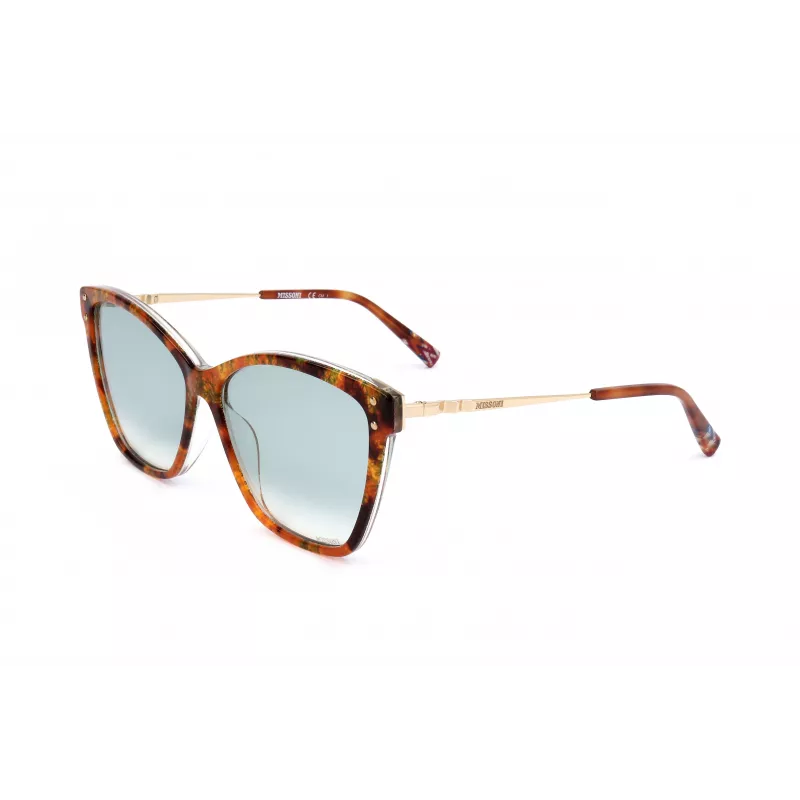 Okulary przeciwsłoneczne MISSONI damskie MIS0003S2NL - Havana Acetate Cat Eye z brązowymi soczewkami gradientowymi
