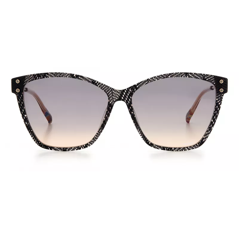 Okulary przeciwsłoneczne MISSONI damskie MIS0003SKDXFF - Modna oprawka acetatowa full-rim z soczewkami gradientowymi 56/14/140 mm