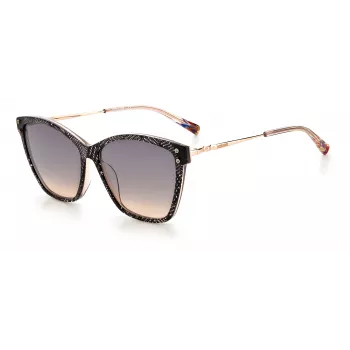 Okulary przeciwsłoneczne MISSONI damskie MIS0003SKDXFF - Modna oprawka acetatowa full-rim z soczewkami gradientowymi 56/14/140 mm