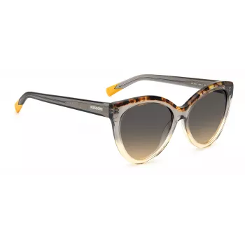 Okulary przeciwsłoneczne MISSONI dla kobiet MIS0088SMQEF7 - Prostokątna oprawka acetatowa, ochrona UV400, soczewki 57 mm