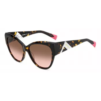 Okulary przeciwsłoneczne Missoni dla kobiet MIS0171S086 - Oprawka z acetatu w kolorze Havana, soczewki brązowe gradientowe, 57mm