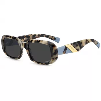 Okulary przeciwsłoneczne MISSONI damskie MIS0220SC9K Havana Acetate Square Frame Grey Gradient Lens 52/20/140 mm