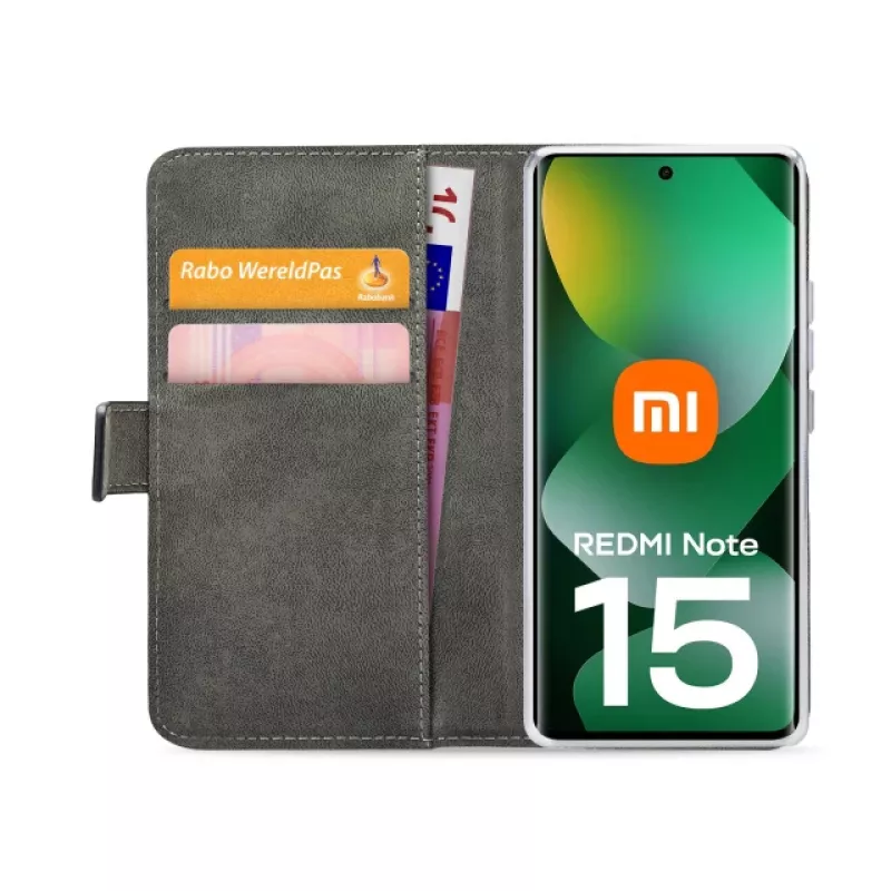 Mobilize Classic Gelly Wallet Book Case do Xiaomi Redmi Note 15 5G, Czarny