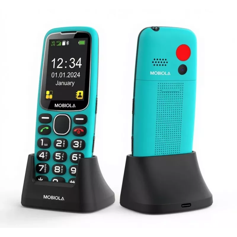Mobiola MB4120 telefon podstawowy, turkusowy