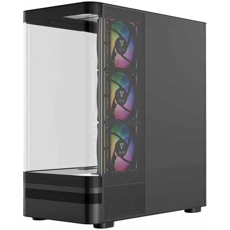 MODECOM Volcano AQ100 ARGB Midi Tower Obudowa PC - Czarny