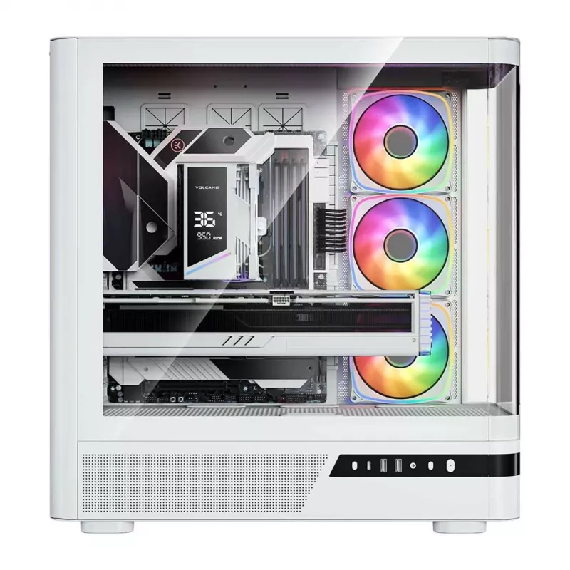 MODECOM Volcano AQ100 ARGB Midi Tower Biały