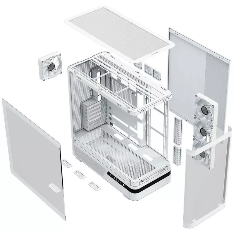 MODECOM Volcano AQ100 ARGB Midi Tower Biały