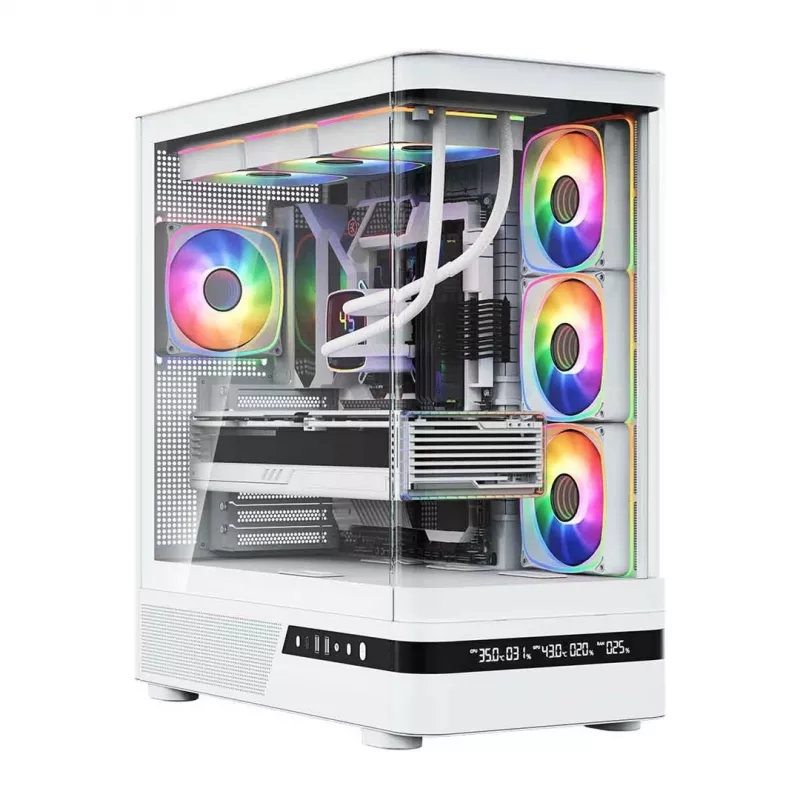 MODECOM Volcano AQ200 ARGB Midi Tower Obudowa Biała