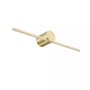 Nowoczesna smukła lampa ścienna LED IP44 złota 12W ciepła biała 960lm
