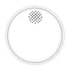 MOES SSD01 ZigBee Inteligentny Fotoelektryczny Czujnik Dymu z Syreną 85dB, Powiadomieniami w Aplikacji Tuya, Zasilany Baterią CR123A, Biały