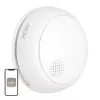 MOES SSD01 ZigBee Inteligentny Fotoelektryczny Czujnik Dymu z Syreną 85dB, Powiadomieniami w Aplikacji Tuya, Zasilany Baterią CR123A, Biały