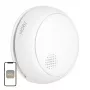 MOES SSD01 ZigBee Inteligentny Fotoelektryczny Czujnik Dymu z Syreną 85dB, Powiadomieniami w Aplikacji Tuya, Zasilany Baterią CR123A, Biały