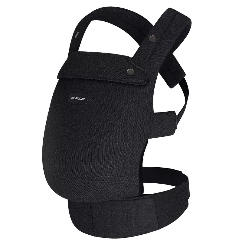 Momcozy BC001 Miękki, strukturalny nosidełko dla dzieci z odpinanym siedziskiem biodrowym, czarny, 0-36 miesięcy, 3,5-20 kg