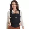 Momcozy BC001 Miękki, strukturalny nosidełko dla dzieci z odpinanym siedziskiem biodrowym, czarny, 0-36 miesięcy, 3,5-20 kg