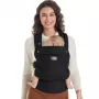 Momcozy BC001 Miękki, strukturalny nosidełko dla dzieci z odpinanym siedziskiem biodrowym, czarny, 0-36 miesięcy, 3,5-20 kg