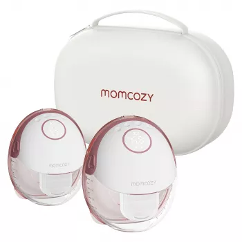 Momcozy M6 Podwójny noszony elektryczny laktator z baterią i pojemnikiem do przechowywania