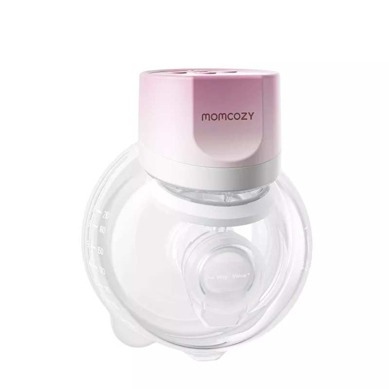 MOMCOZY S12 Pro Quick Wearable Breast Pump, Single, Cordless, Pink