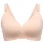 Momcozy YN46 Bezszwowy Biustonosz Do Karmienia W Kwiaty Push-up Beżowy Rozmiar M
