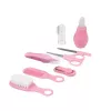 MOMINI Baby Care Kit Pinky - 10-częściowy zestaw do pielęgnacji noworodka z walizką podróżną