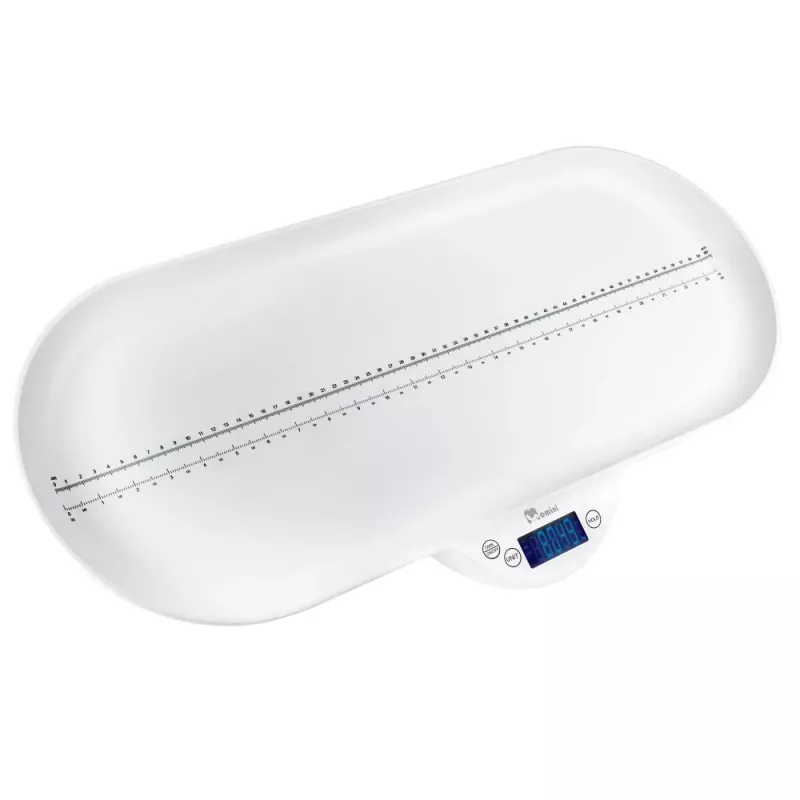 Momini Baby Scale TinyScale - Cyfrowa waga niemowlęca 20 kg, działka 5 g, biała