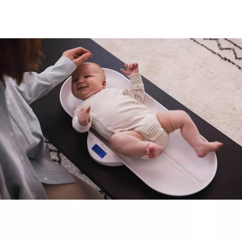 Momini Baby Scale TinyScale - Cyfrowa waga niemowlęca 20 kg, działka 5 g, biała