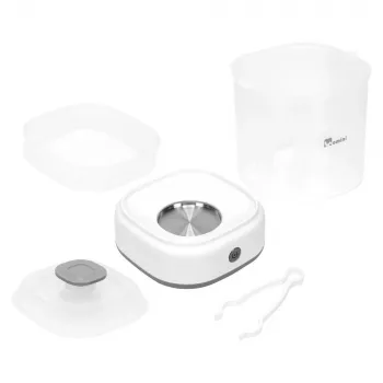 Momini Bottle Steriliser QuickSteam - Elektryczny sterylizator parowy na 6 butelek dla niemowląt, cykl 8 minut, automatyczne wyłączanie, bez BPA