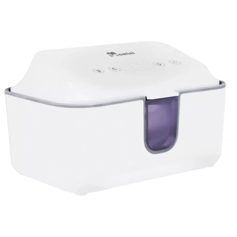 Momini WarmWipes Podgrzewacz do Chusteczek Nawilżanych - Biały/Szary
