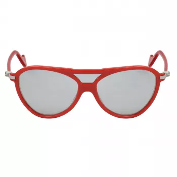 Okulary przeciwsłoneczne Moncler ML0054-67C Unisex - Czarna oprawka, soczewki Smoke Grey, szerokość soczewki 128 mm