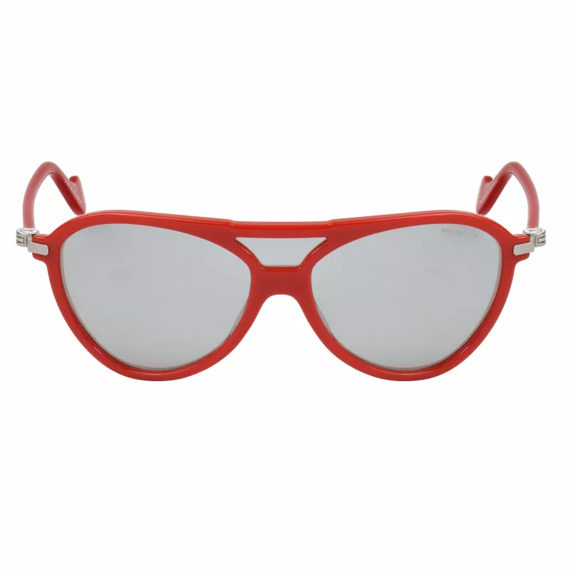 Okulary przeciwsłoneczne Moncler ML0054-67C Unisex - Czarna oprawka, soczewki Smoke Grey, szerokość soczewki 128 mm