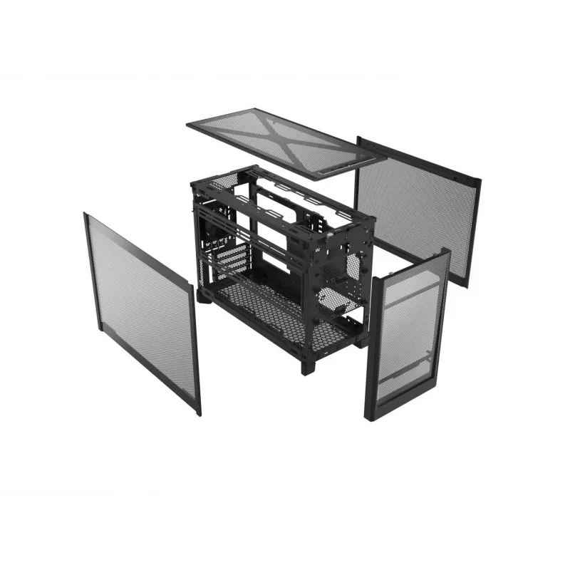 Obudowa PC Mini Tower Montech TEN (B), szkło hartowane, czarna, Micro-ATX/Mini-ITX