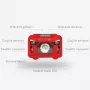 Montis MT002 Rechargeable Headlamp with Motion Sensor, Red/Black
