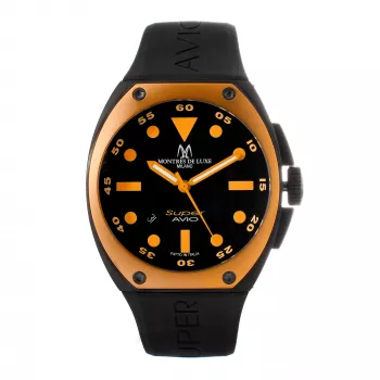 Montres de Luxe Męski Zegarek Automatyczny 09SA-BK-1002 48mm Czarna Tarcza Skórzany Pasek