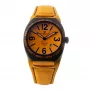 MONTRES DE LUXE Zegarek Unisex 09BK-2502 40mm Stal nierdzewna Czarna skóra