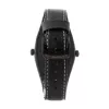 MONTRES DE LUXE Zegarek Unisex 09BK-3003 40mm Kwarcowy Analogowy Stal Nierdzewna Skóra Czarny