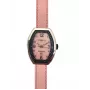 MONTRES DE LUXE Zegarek damski 09EX-L/A8303 Kwarcowy Analogowy 35mm Koperta ze stali nierdzewnej Czarny skórzany pasek Srebrna tarcza