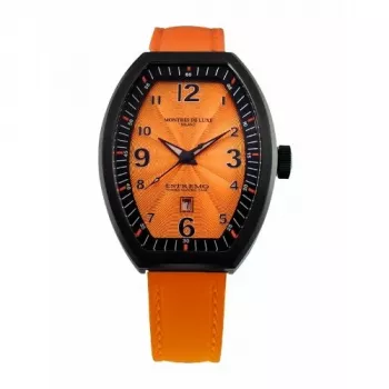 Zegarek damski MONTRES DE LUXE 09EX-L8302 35mm koperta ze stali nierdzewnej srebrna tarcza pasek ze skóry naturalnej analogowy kwarcowy