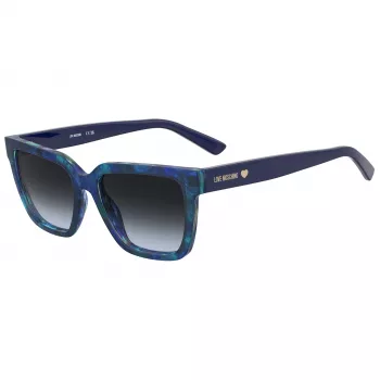 Okulary przeciwsłoneczne MOSCHINO LOVE dla kobiet MOL087-S-PJP Cat Eye Oprawka acetatowa Soczewki gradientowe szare 55/17/140 mm