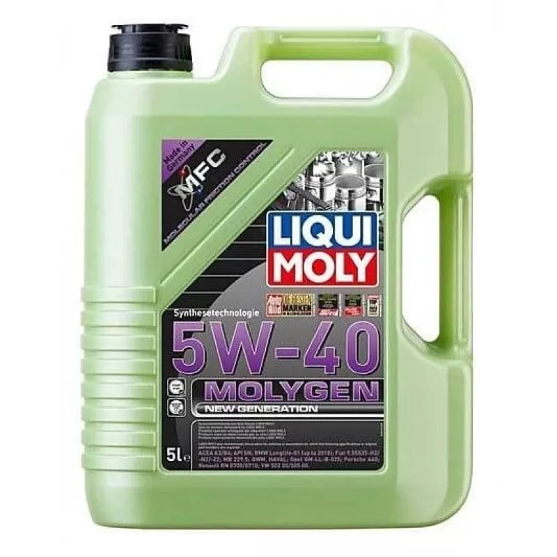 OLEJ SILNIKOWY MOTOR OIL MOLYGEN NEW GENERATION 5W40 5L