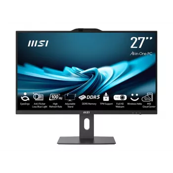 MSI All-in-One PRO AP272P 14M-496EU - 27 inch Full HD IPS, Intel Core i5-14400, 16GB RAM, 512GB SSD, Windows 11 Pro, Czarny