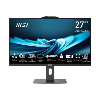 MSI All-in-One PRO AP272P 14M-496EU - 27 inch Full HD IPS, Intel Core i5-14400, 16GB RAM, 512GB SSD, Windows 11 Pro, Czarny