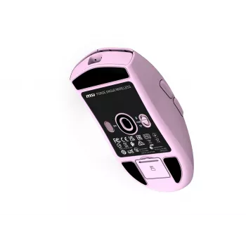 MSI FORGE GM340 W Lekka Mysz Gamingowa z Sensorem PixArt PAW-3311, do 12 000 DPI, Bezprzewodowa Tri-Mode (2.4GHz/Bluetooth/USB-C), Fioletowa