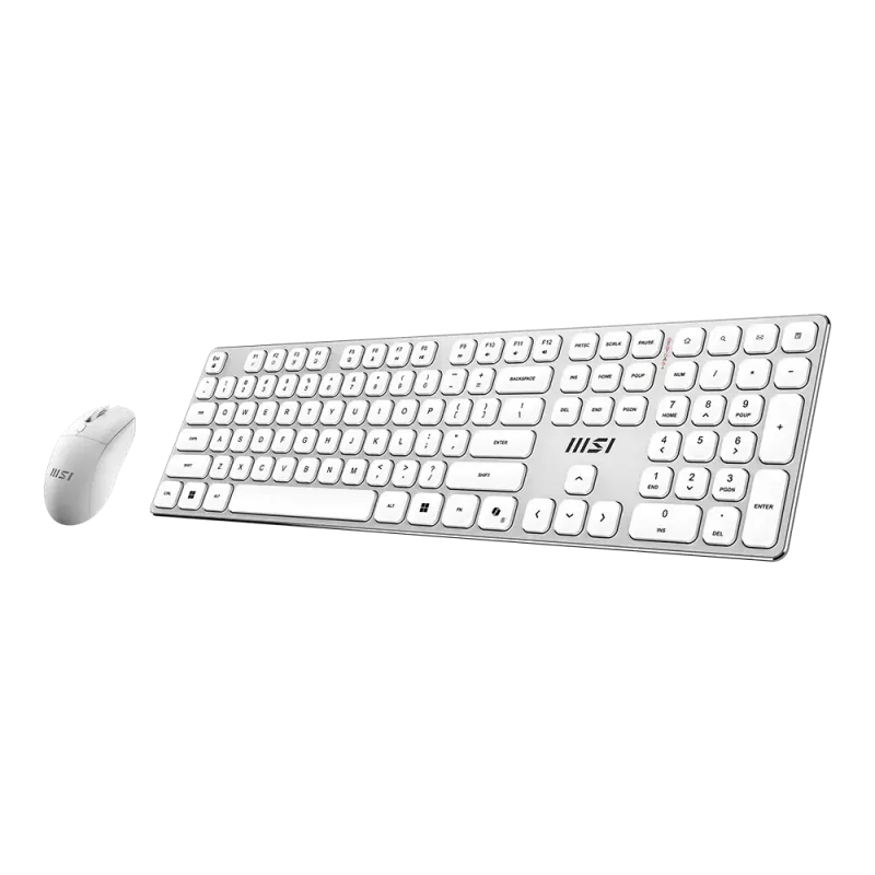 MSI Forge K210 Wireless Combo White US - Zestaw klawiatura i mysz