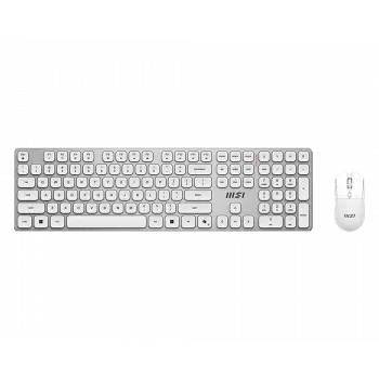 MSI Forge K210 Wireless Combo White US - Zestaw klawiatura i mysz