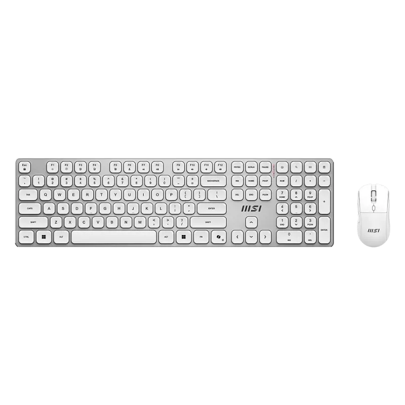 MSI Forge K210 Wireless Combo White US - Zestaw klawiatura i mysz