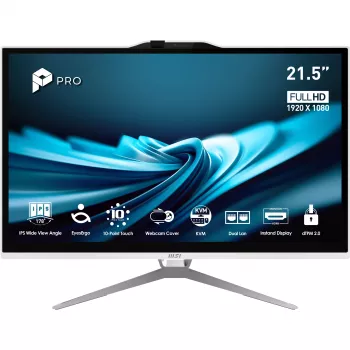 MSI Pro AP222T 14MA-606XEU komputer All-in-One, Intel Core i3-14100, 21,5 cala Full HD, 8GB DDR4, 512GB SSD, bez systemu