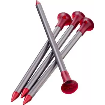 MSR Carbon-Core Stake Aluminiowy, Włókno Węglowe Czerwony, Srebrny 4 szt.