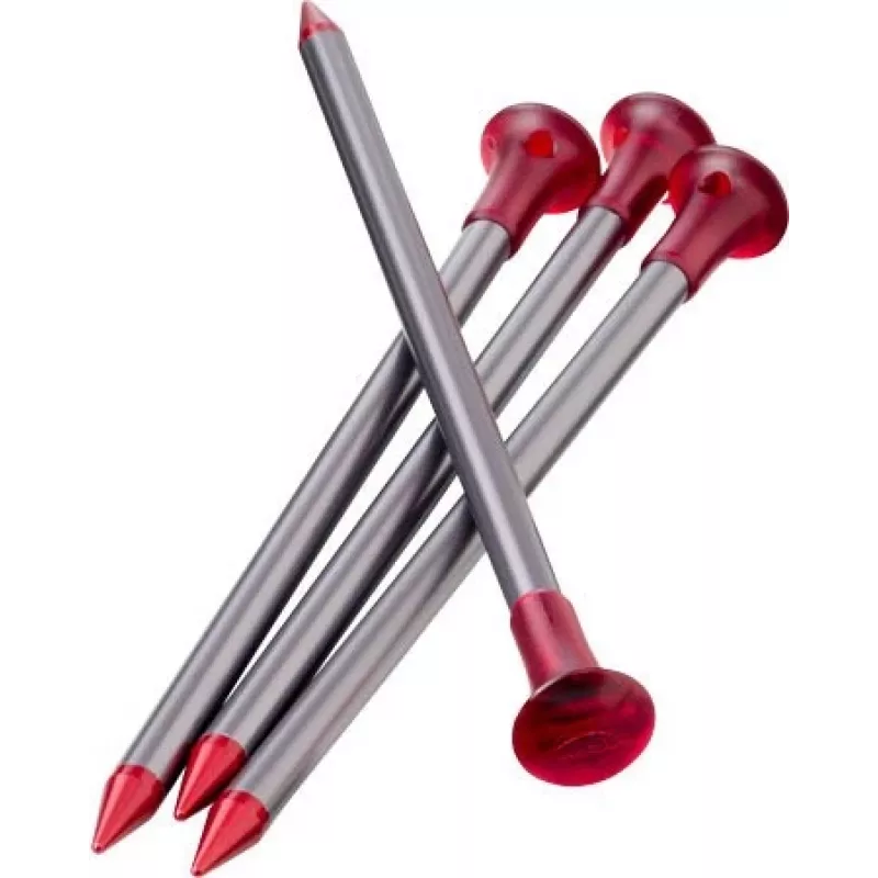 MSR Carbon-Core Stake Aluminiowy, Włókno Węglowe Czerwony, Srebrny 4 szt.