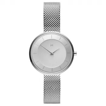 Zegarek damski MVMT D-FB01-S Signature Quartz Analog 32mm Stalowa bransoleta mesh Srebrny