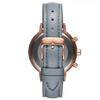 Zegarek MVMT Nova Chrono dla kobiet 38mm różowe złoto stal nierdzewna zielona skóra D-FC01-RGGR