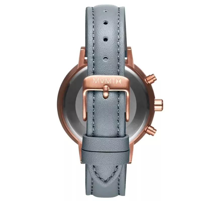 Zegarek MVMT Nova Chrono dla kobiet 38mm różowe złoto stal nierdzewna zielona skóra D-FC01-RGGR